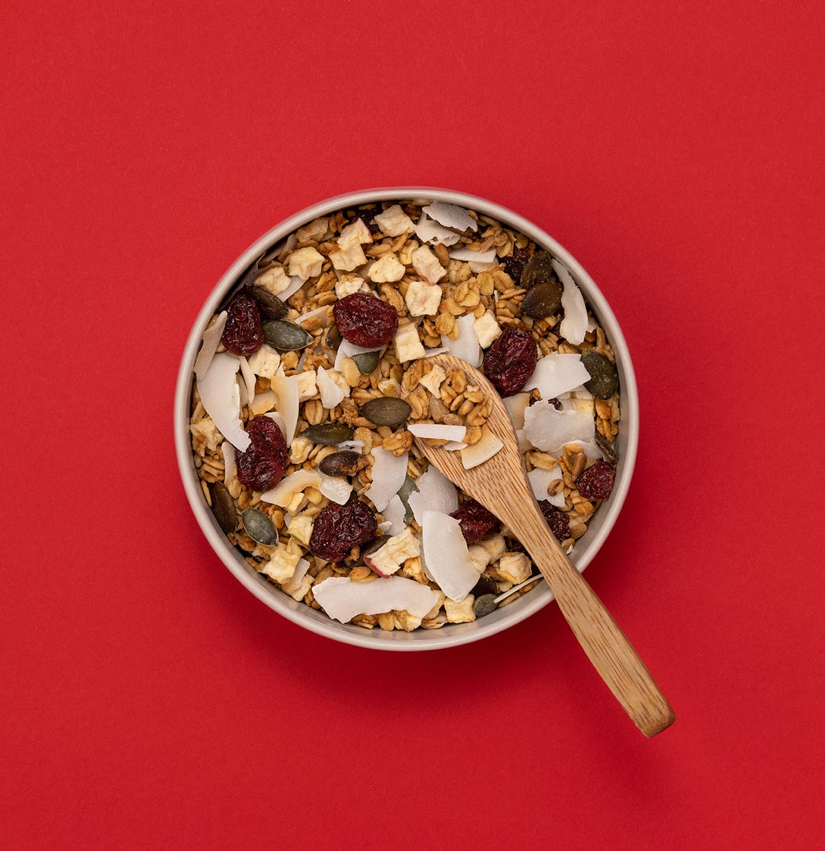 Le granola pomme, cranberries & coco