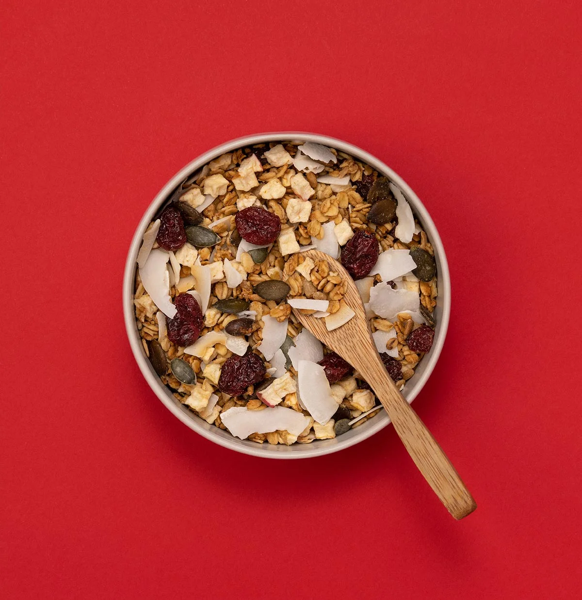 Le granola pomme, cranberries & coco