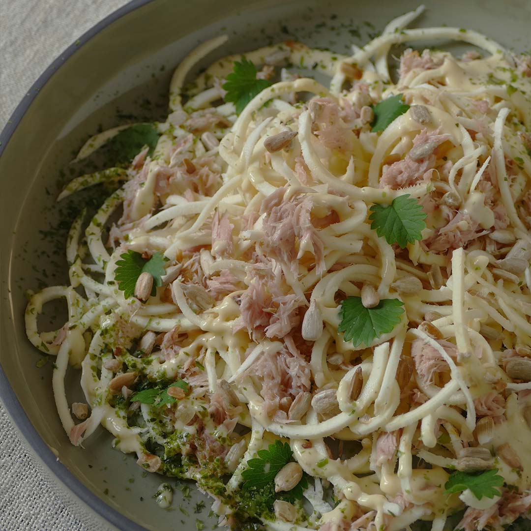 Spaghettis aux légumes racines - Régal